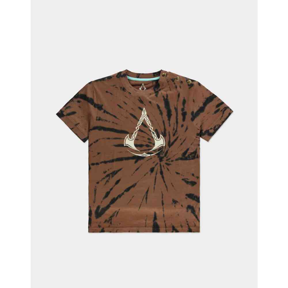 Assassin's Creed - Valhalla Tie Dye Print Lange ärmel top - Braun